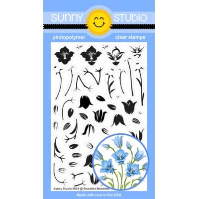 Sunny Studios Stempel - Beautiful Bluebells